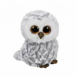 PELUCHE TY BEANIE BOOS - OWLETTE HIBOU GRIS PETIT 6